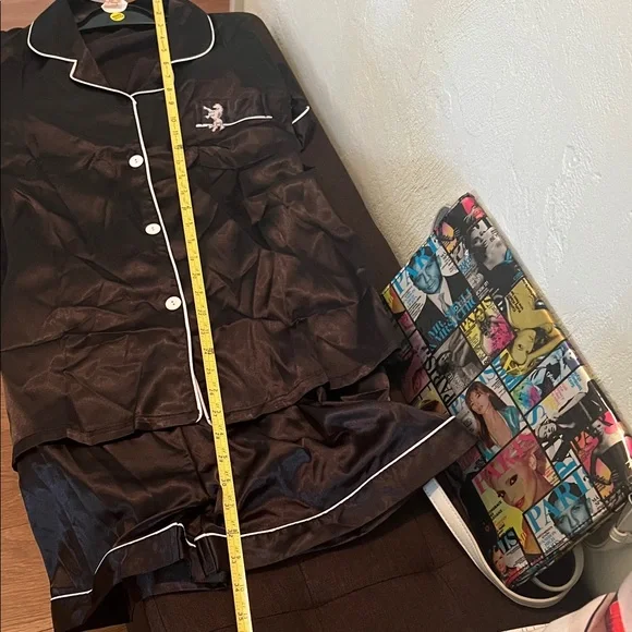 # 0711+ Women Black Satin Pajama Set - Picture 7 of 10